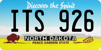 ND license plate ITS926