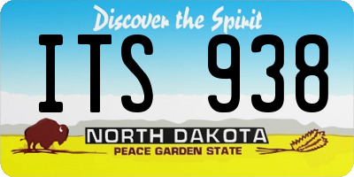 ND license plate ITS938