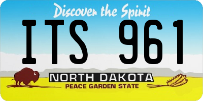 ND license plate ITS961