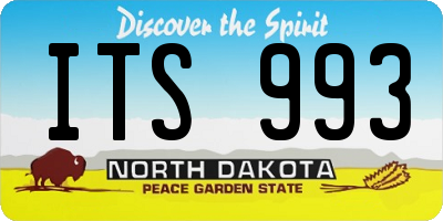 ND license plate ITS993