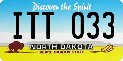 ND license plate ITT033