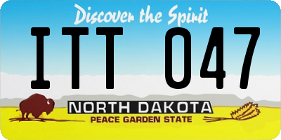 ND license plate ITT047