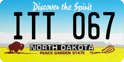 ND license plate ITT067