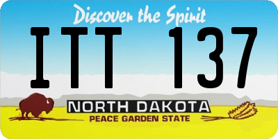 ND license plate ITT137