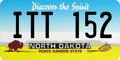 ND license plate ITT152
