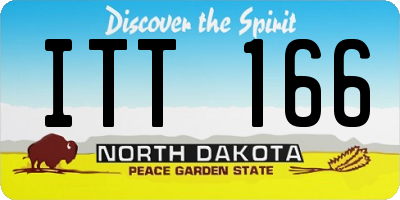 ND license plate ITT166