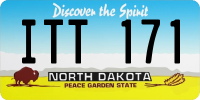 ND license plate ITT171