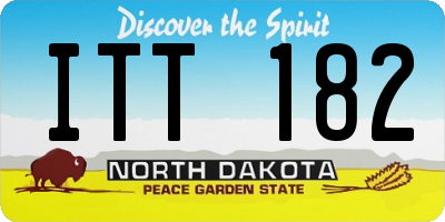 ND license plate ITT182