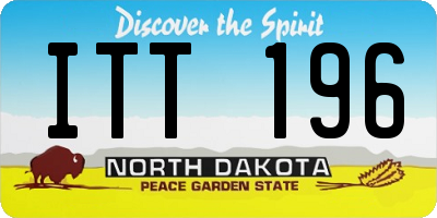 ND license plate ITT196