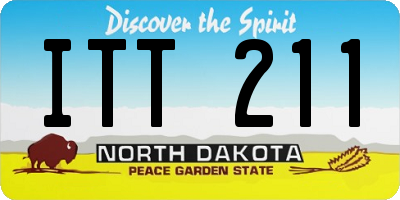 ND license plate ITT211