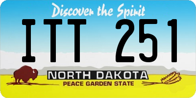 ND license plate ITT251