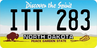 ND license plate ITT283