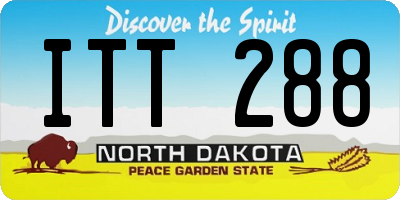 ND license plate ITT288