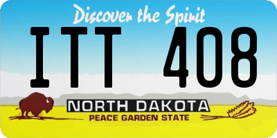 ND license plate ITT408