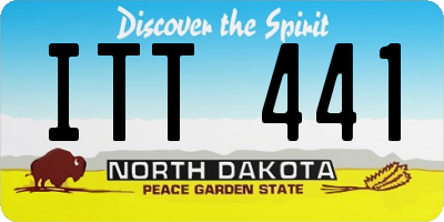 ND license plate ITT441