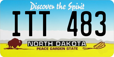 ND license plate ITT483