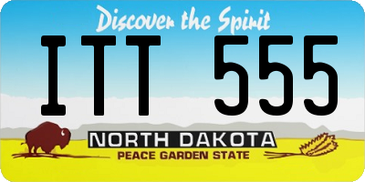 ND license plate ITT555