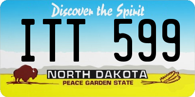 ND license plate ITT599