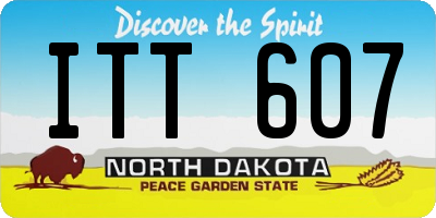 ND license plate ITT607