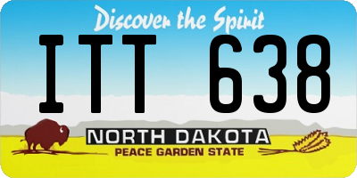 ND license plate ITT638