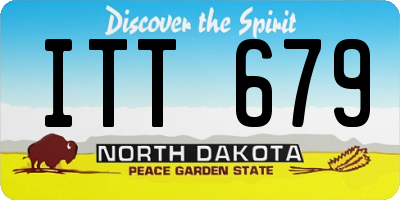 ND license plate ITT679