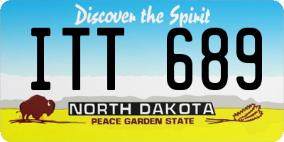 ND license plate ITT689