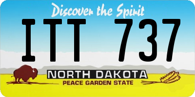 ND license plate ITT737