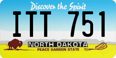 ND license plate ITT751