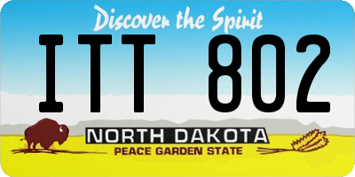 ND license plate ITT802