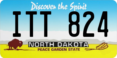 ND license plate ITT824