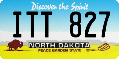 ND license plate ITT827