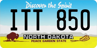 ND license plate ITT850