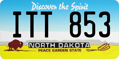 ND license plate ITT853