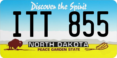 ND license plate ITT855