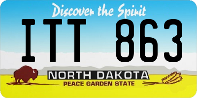 ND license plate ITT863