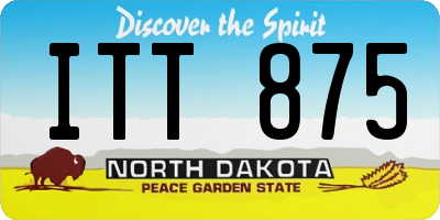 ND license plate ITT875
