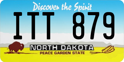 ND license plate ITT879