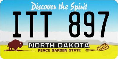 ND license plate ITT897