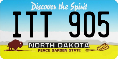 ND license plate ITT905