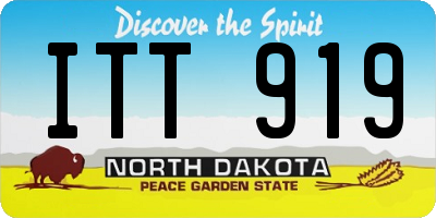 ND license plate ITT919