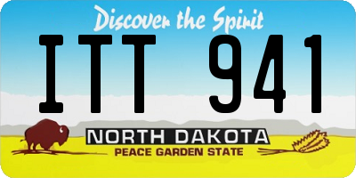 ND license plate ITT941