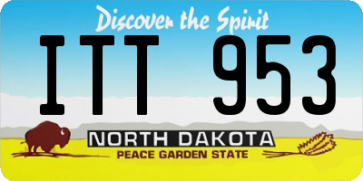 ND license plate ITT953