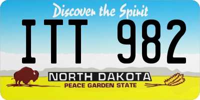 ND license plate ITT982