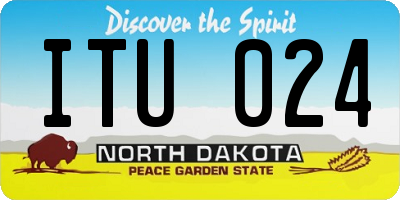 ND license plate ITU024
