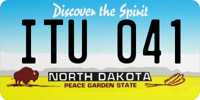 ND license plate ITU041