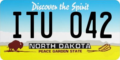 ND license plate ITU042