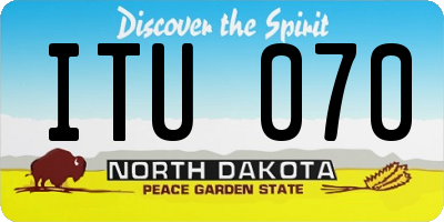 ND license plate ITU070