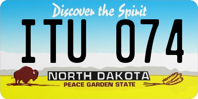 ND license plate ITU074