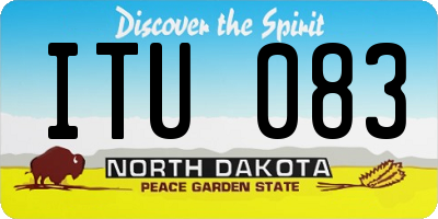 ND license plate ITU083