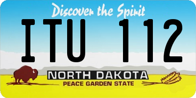 ND license plate ITU112